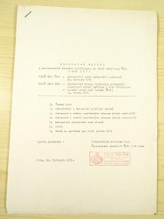 Závěrečná zpráva o mezinárodních závodech uspořádaných na trati Velké ceny ČSSR v roce 1972