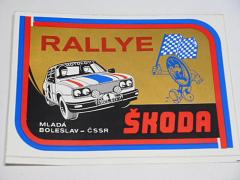 Rallye Škoda - Mladá Boleslav - ČSSR - 1984 - samolepka