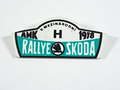 Rallye Škoda 1978 - AMK - odznak