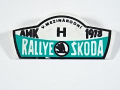 Rallye Škoda 1978 - AMK - odznak