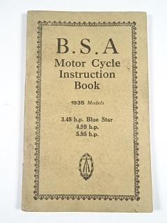 B.S.A Motor Cycle - Instruction Book - 1935 Models - BSA