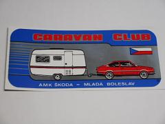 Caravan club - AMK Škoda - Mladá Boleslav - samolepka - Škoda Garde - Rapid