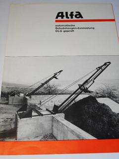 Alfa - automatische Schubstangen-Entmistung DLG geprüft - prospekt - 1969