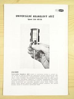 Universální hranolový kříž - použití - popis - přednosti - 1955 - Meopta