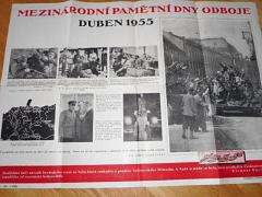 Mezinárodní pamětní dny odboje - duben 1955 - plakát