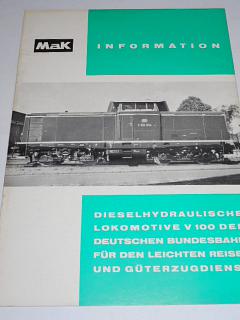 MaK Dieselhydraulische Lokomotive V 100 der Deutsche Bundesbahn für den Leichten Reise - und Güterzugdienst - prospekt