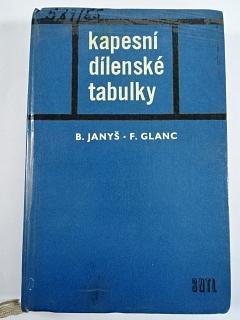 Kapesní dílenské tabulky - Bohumil Janyš, František Glanc - 1963