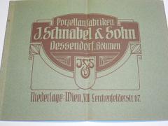 J. Schnabel a Sohn, Dessendorf (Desná), Böhmen - Musterbuch über Gebrauchs - Geschirre der Porzellanfabriken - 1919