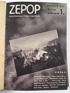 ZEPOP - Zprávy elektrických podniků obce Pražské - 1938 - 1939