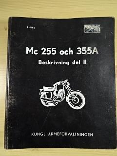 JAWA 250, 350 - Mc 255 och 355 A - Beskrivning del II - 1965 - AB E. Fleron - vojenský motocykl tzv. švéd - dílenská příručka