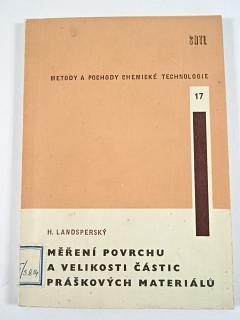 Měření povrchu a velikosti částic práškových materiálů - Hanuš Landsperský - 1967