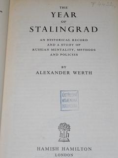 The Year of Stalingrad - Alexander Werth - 1946