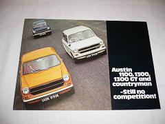Austin 1100, 1300, 1300 GT and countryman ... prospekt