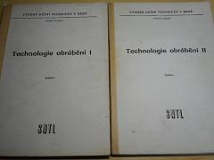 Technologie obrábění I. + II. - 1978 - Vysoké učení technické v Brně - fakulta strojní