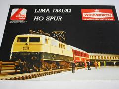 Lima models - modelová železnice - prospekt - 1981/82