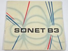 Sonet B3 - magnetofon - návod k obsluze - 1965 - Tesla Přelouč