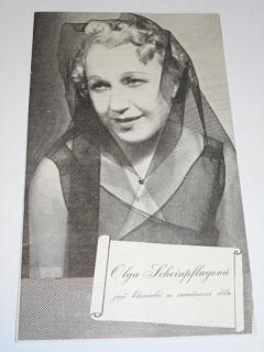 Olga Scheinpflugová - její básnické a románové dílo - leták