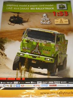 Liaz 4 x 4 Dakar MS Rallytruck - papírový model - 1:53 - 2009