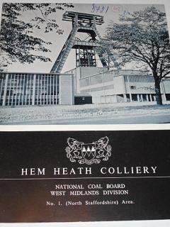 Hem Heath Colliery - National Coal Board West Midlands Division - prospekt
