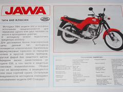 JAWA 350 typ 640 klasik - prospekt