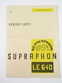 Tesla - hudební skříň Supraphon LE 640 - návod k obsluze