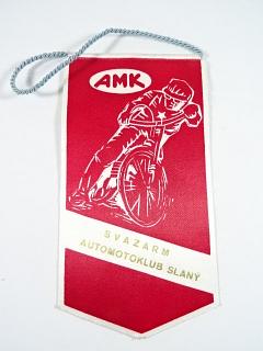 Mistrovství světa plochých drah jednotlivců - Slaný 22. 4. 1978 - Motocycles JAWA - Motokov - AMK - Svazarm Automotoklub Slaný - vlaječka