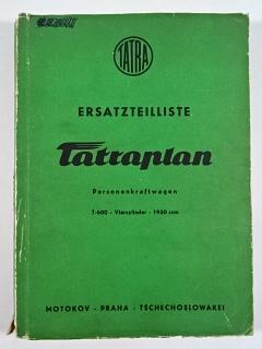 Tatra - T 600 - Tatraplan - Ersatzteilliste - Motokov