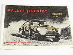 Rallye Jeseníky - mezinárodní automobilová soutěž - Olomouc 8. . 10. 10. 1971 - nálepka