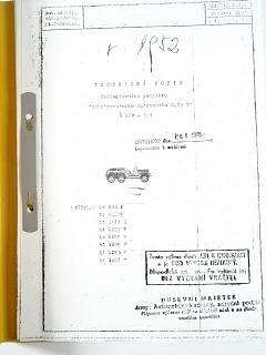 Škoda 974 3 x 3 - technický popis definitivního projektu pohotovostního automobilu 0,75 t - 1952 - KOPIE!!!