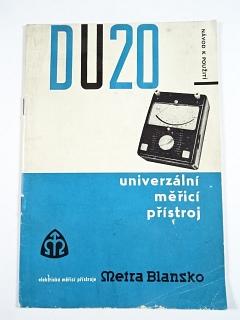 Metra Blansko - DU 20 - univerzální měřicí přístroj - návod k použití