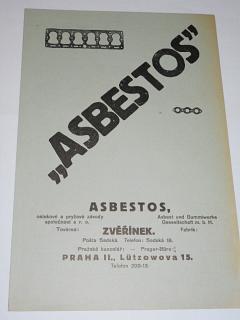 Asbestos Zvěřínek - těsnění pod hlavy válců - leták - Aero, Praga, Škoda, Tatra, Walter, Z, Jawa, Wikov
