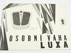 Osobní váha Luxa - návod k obsluze - 1967 - Kovozávody Semily