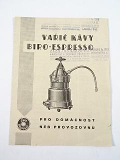 Vařič kávy Biro - Espresso - Biro elektrická čajová konvice - prospekt