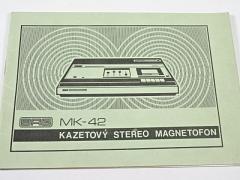 BRG MK-42 kazetový stereo magnetofon - návod k obsluze
