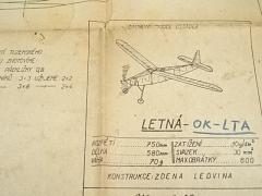 Letná - závodní model letadla - 1942 - konstruktér Zdena Ledvina