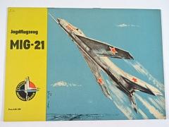 MIG-21 - Kranich - Modellbogen - papírový model - DDR - 1964