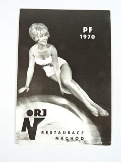 Restaurace Náchod - PF 1970 - kapesní kalendářík