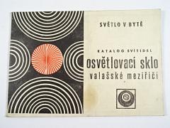 Katalog svítidel 1970 - světlo v bytě - Osvětlovací sklo Valašské Meziříčí