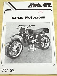 CZ 125 Motocross Model 511 - prospekt - JAWA-CZ G. B.