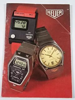 Heuer - hodinky, stopky... prospekt - katalog - 1977