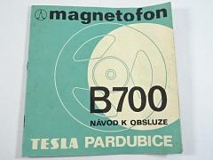 Tesla - magnetofon B 700 - návod k obsluze