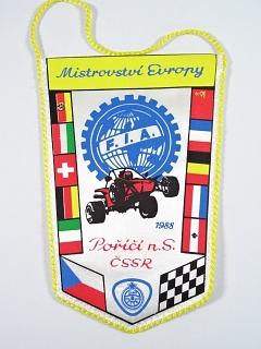 Mistrovství Evropy - Poříčí n. Sáz. - autokros - 1988 - vlaječka