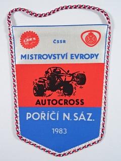 Mistrovství Evropy - Poříčí n. Sáz. - autokros - 1983 - vlaječka
