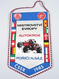 Mistrovství Evropy - Poříčí n. Sáz. - autokros - 1985 - vlaječka