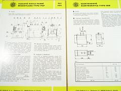 Ocelové kotle parní, teplovodní, elektrokotle, podstavce, zásobní nádrže... ČKD Dukla - prospekty - 1983