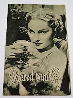 Rozvod paní Evy - Bio - program v obrazech - 1937 - film - prospekt