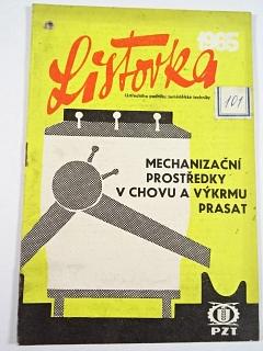 Mechanizační prostředky v chovu a výkrmu prasat - Listovka Ústředního podniku zemědělské techniky 1965