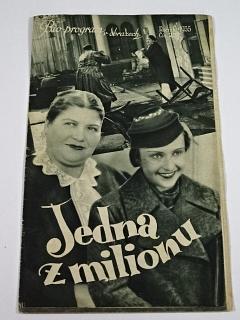 Jedna z milionu - Bio - program v obrazech - 1935 - film - prospekt