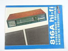 Tesla 816 A hi-fi - stereofónny prijímač - návod na obsluhu