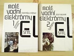 Malé vodní elektrárny 1 - ekonomika - přepisy - František Pažout - 1987 + Malé vodní elektrárny 2 - turbíny - Josef Bednář - 1989